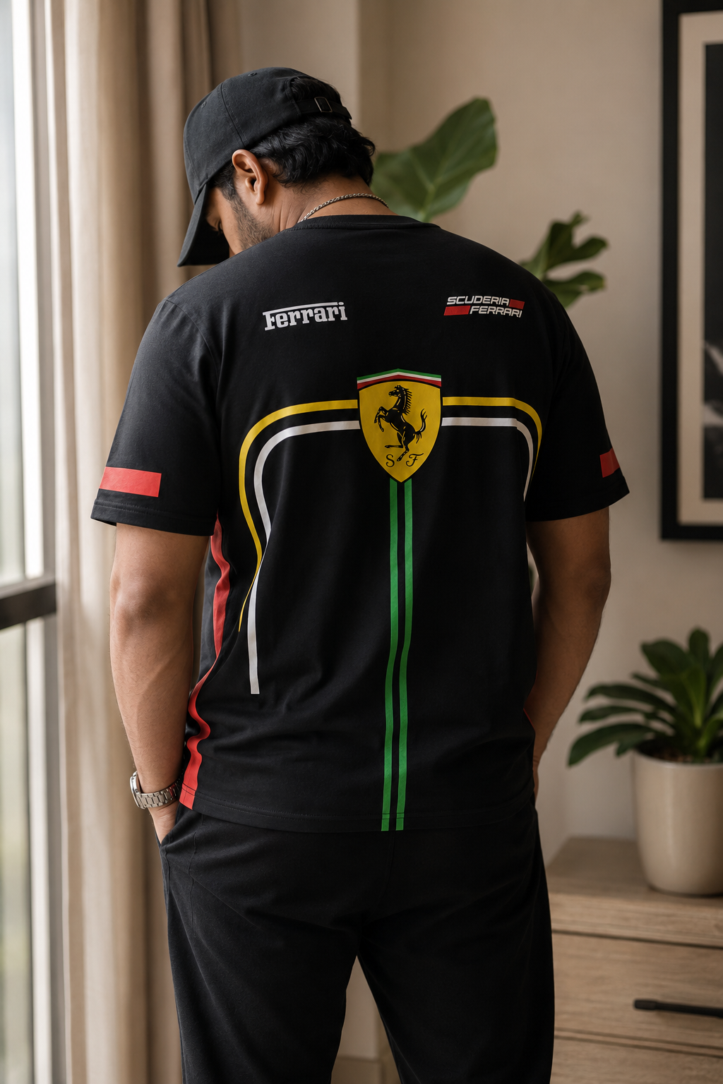 BALLUCI FERRARI SCUDERIA T-SHIRT — BLACK