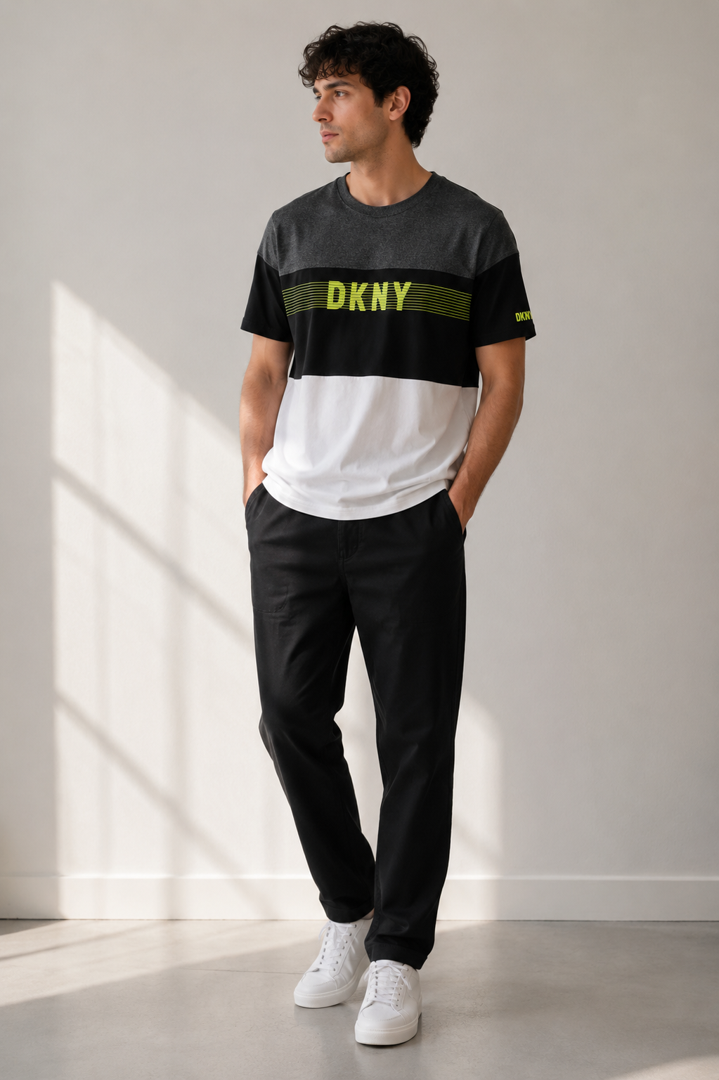 DKNY Colourblock Logo T-Shirt