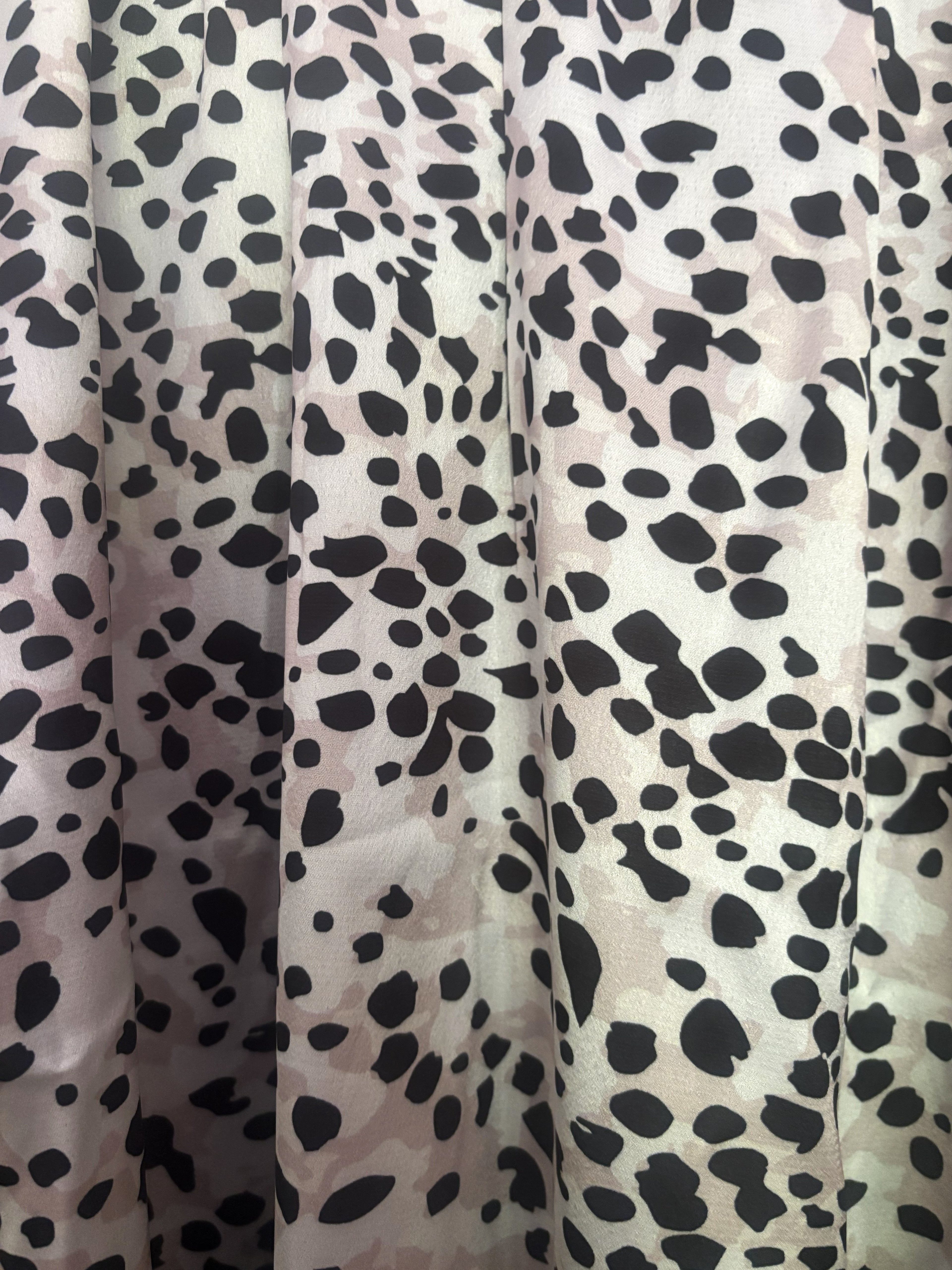 Chemistry Balloon Sleeve Dalmatian Print Dress