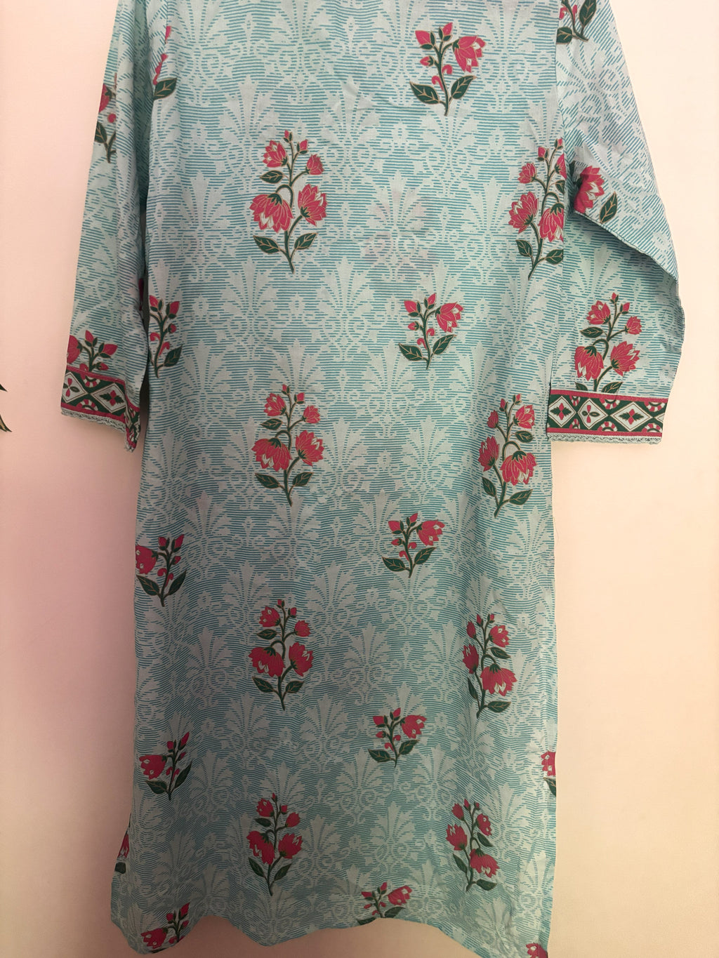 Max Fashion Aqua Floral Printed Kurta