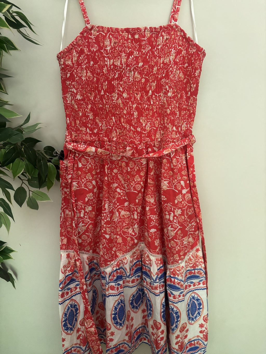 Kalki Koechlin * MAX- Ocean Ripples Smocked Midi Dress