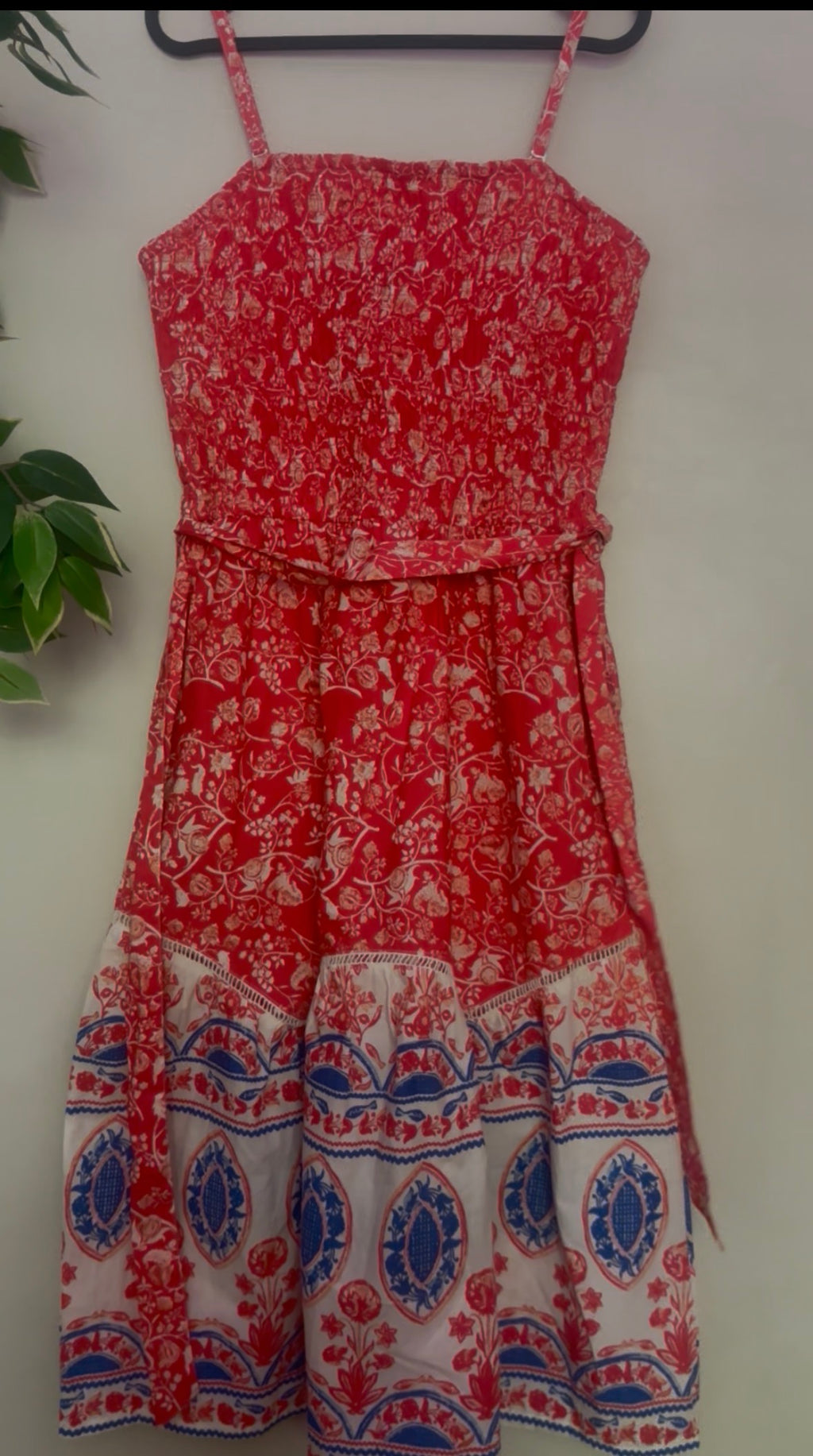 Kalki Koechlin * MAX- Ocean Ripples Smocked Midi Dress