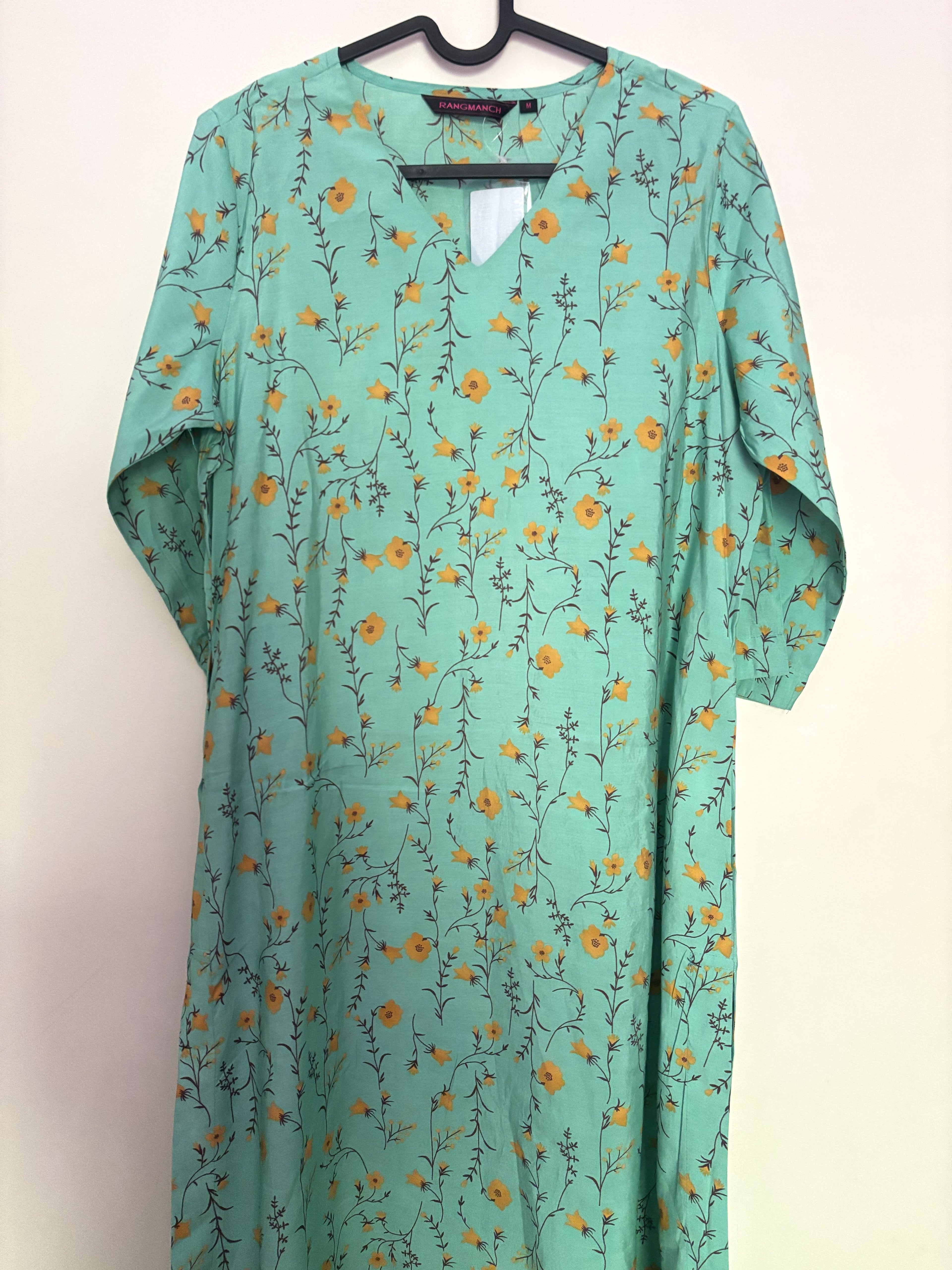 Teal Floral Kurta