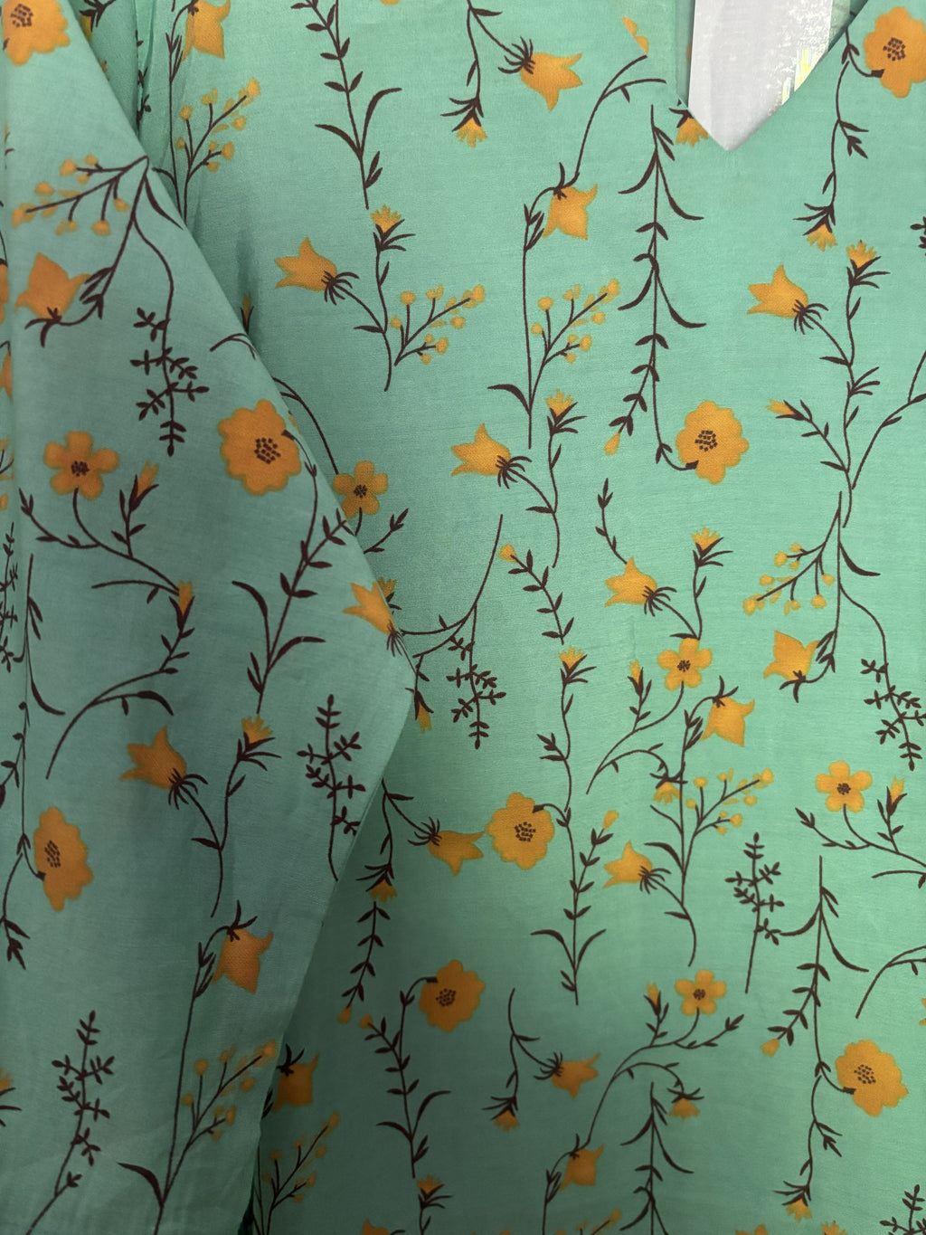 Teal Floral Kurta