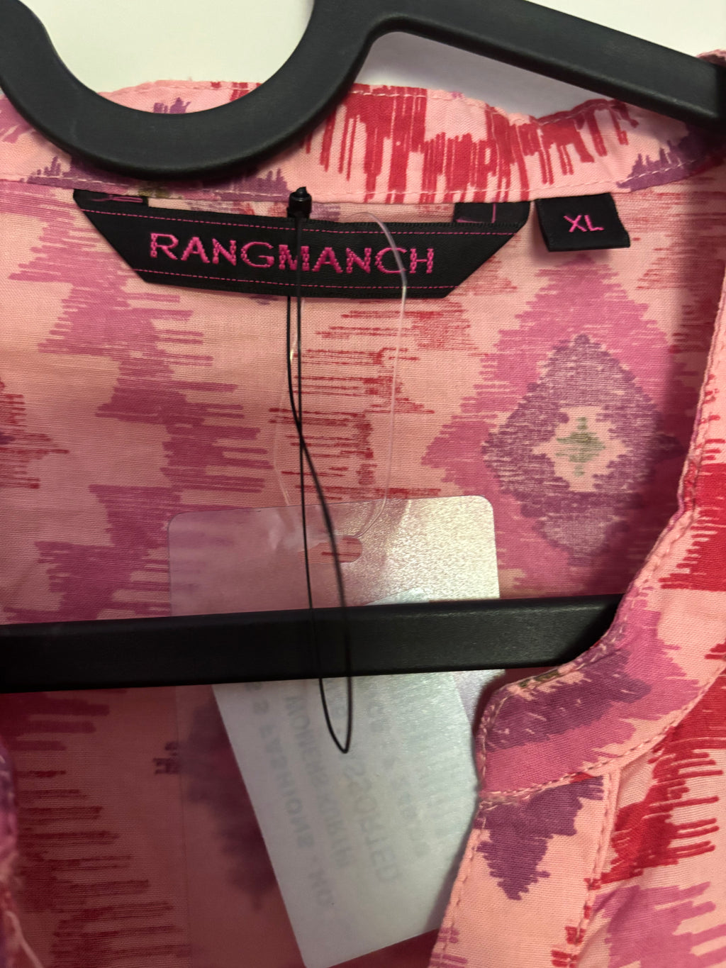 Pink Geometric Ikat Print Kurta