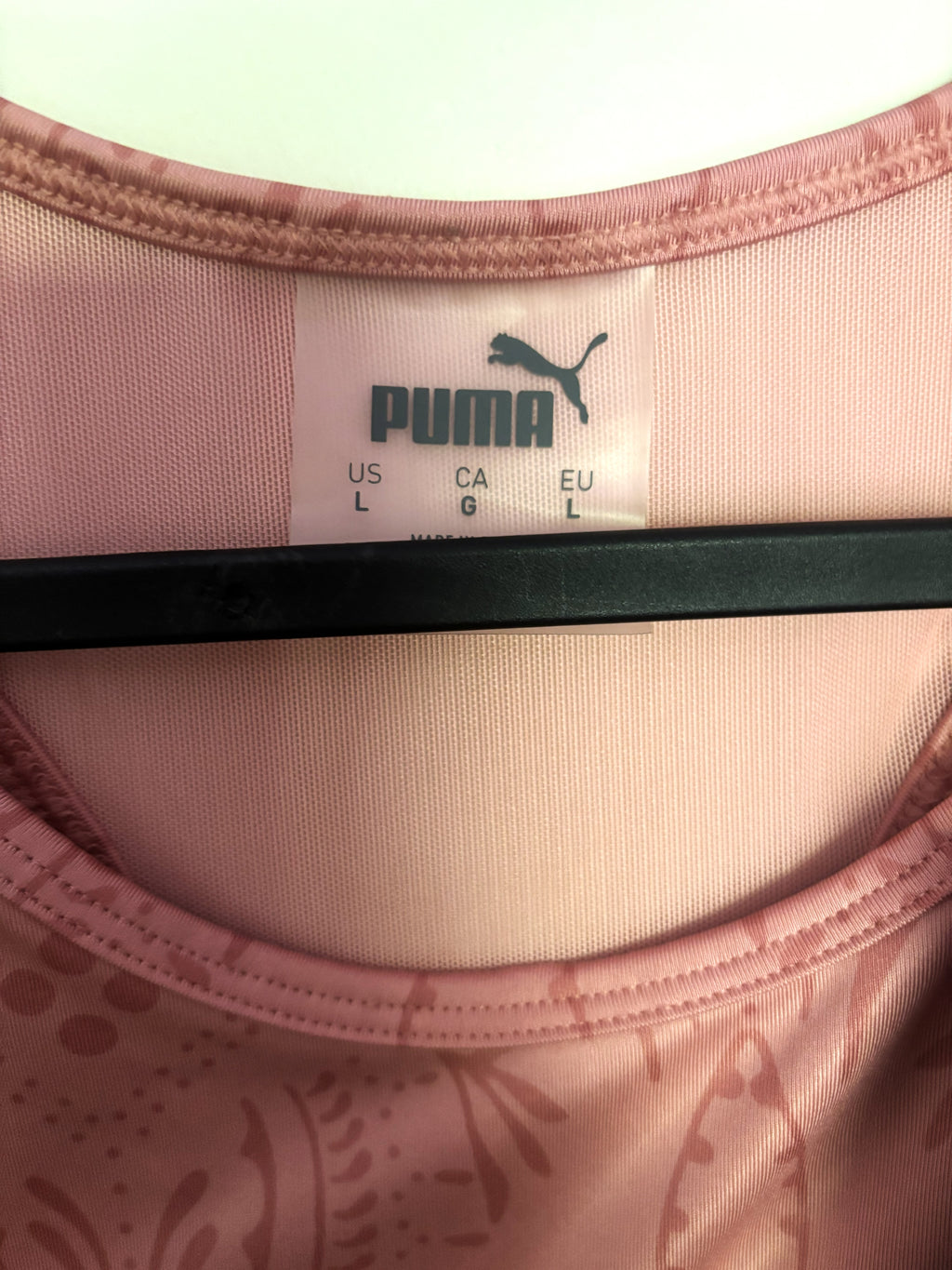 Puma Boho Print DryCell Sports Bra – Blush Pink