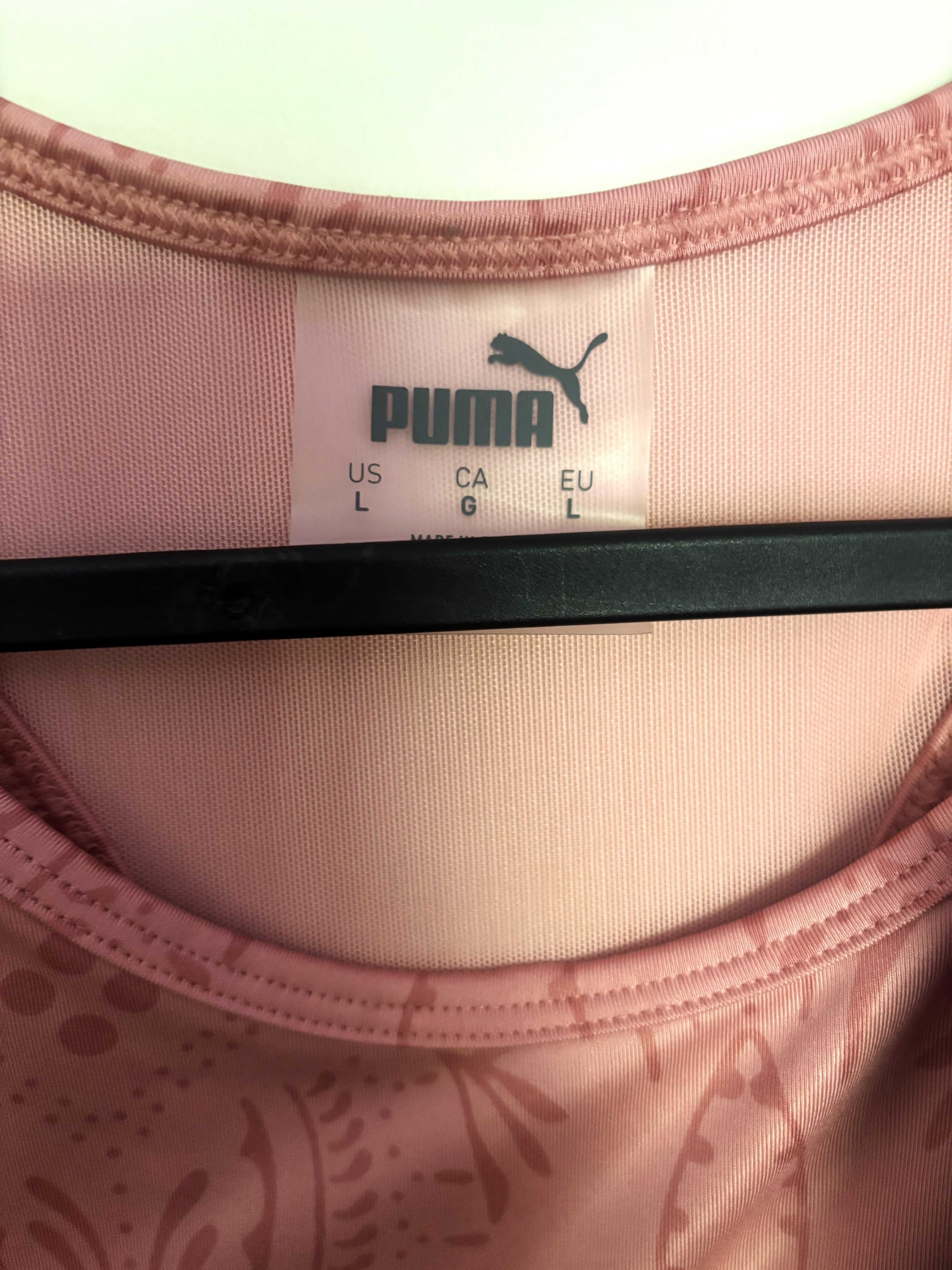 Puma Boho Print DryCell Sports Bra – Blush Pink