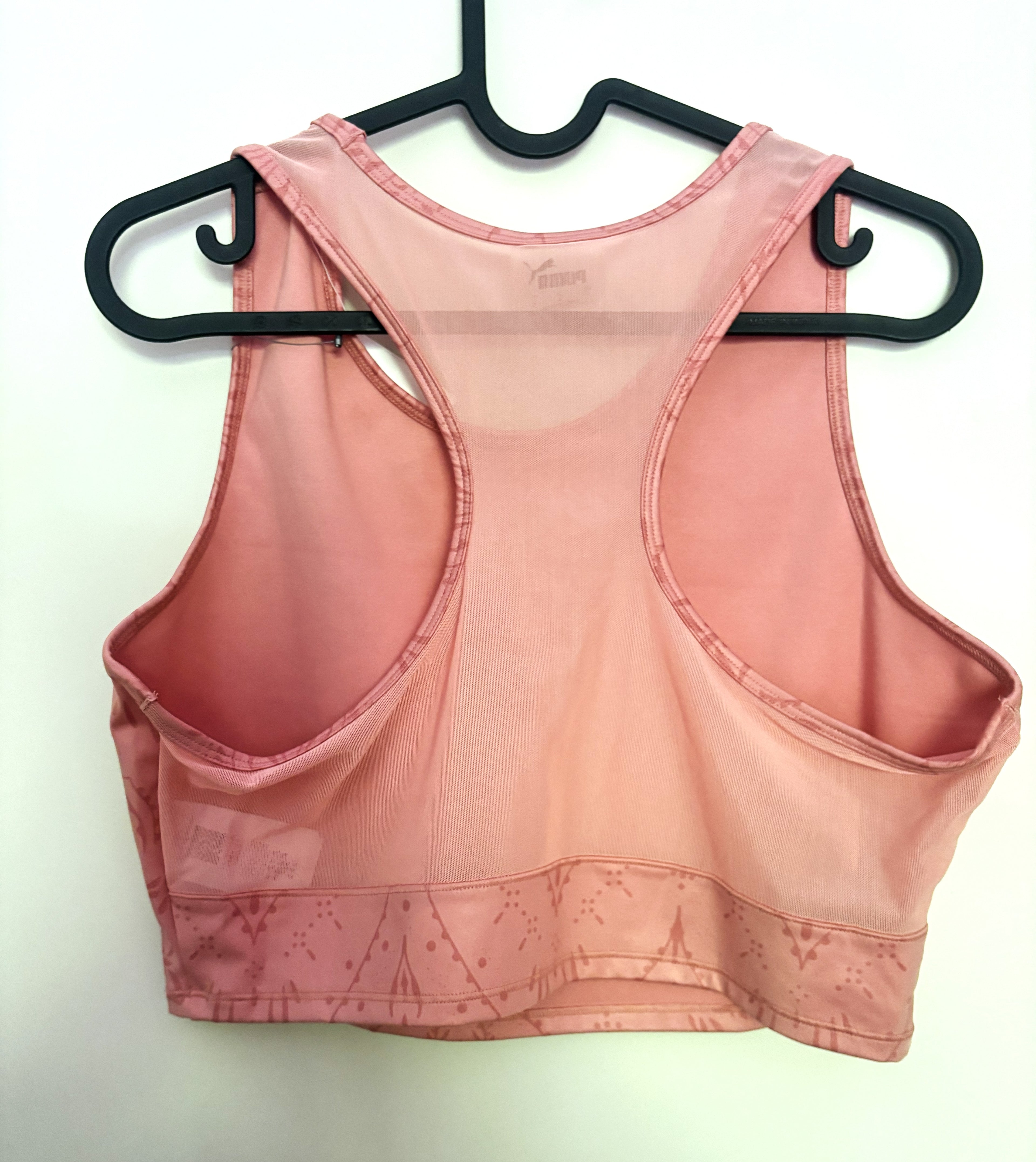 Puma Boho Print DryCell Sports Bra – Blush Pink