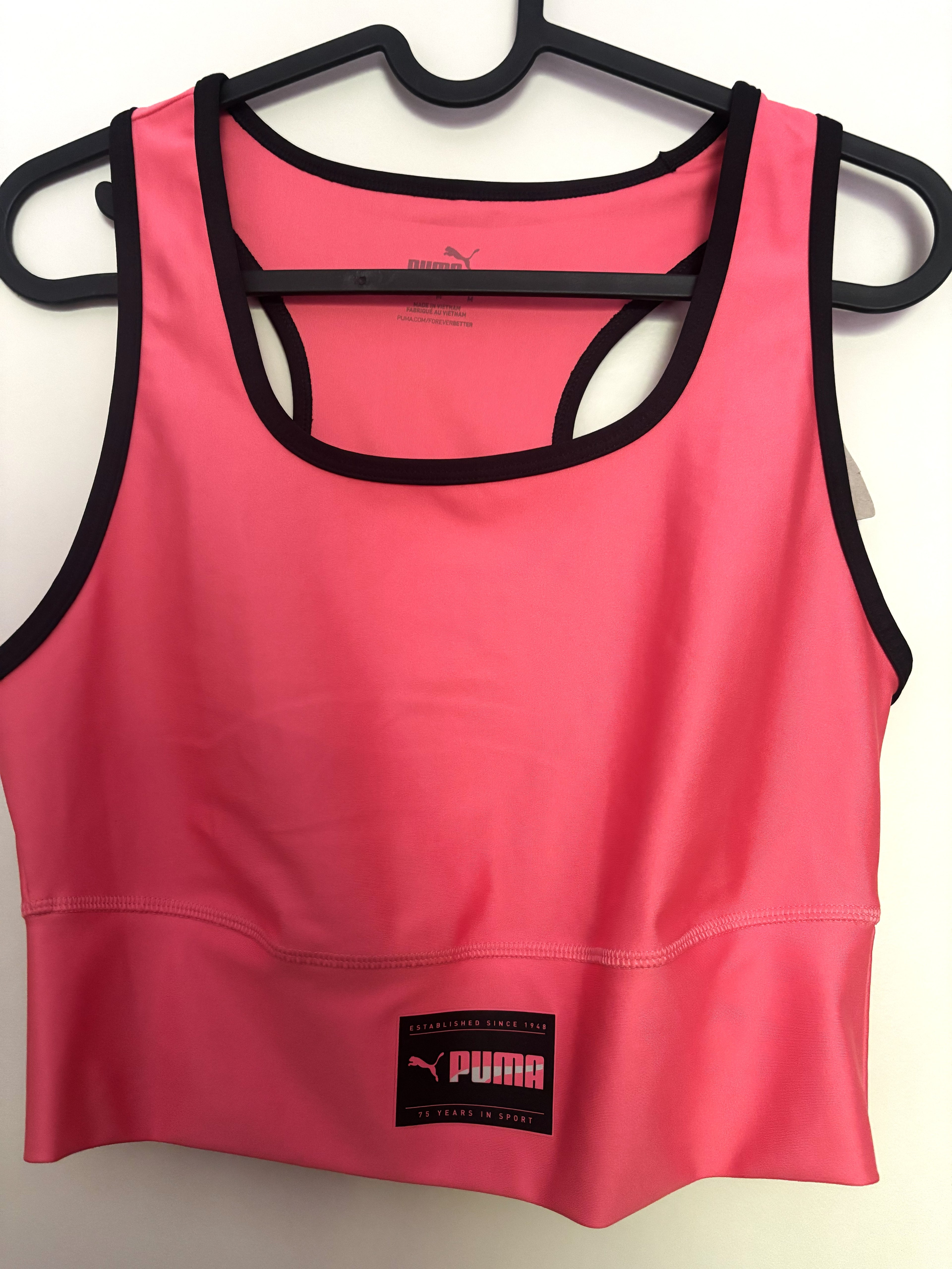Puma 75 Years In Sport Racerback Crop Top – Hot Pink