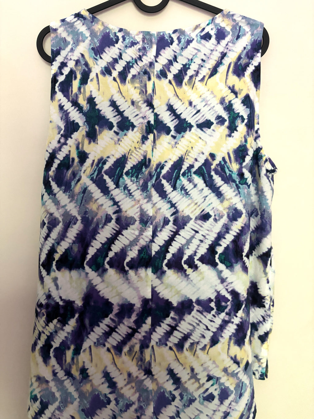 Purple Tie-Dye Sleeveless Boho Top V-Neck