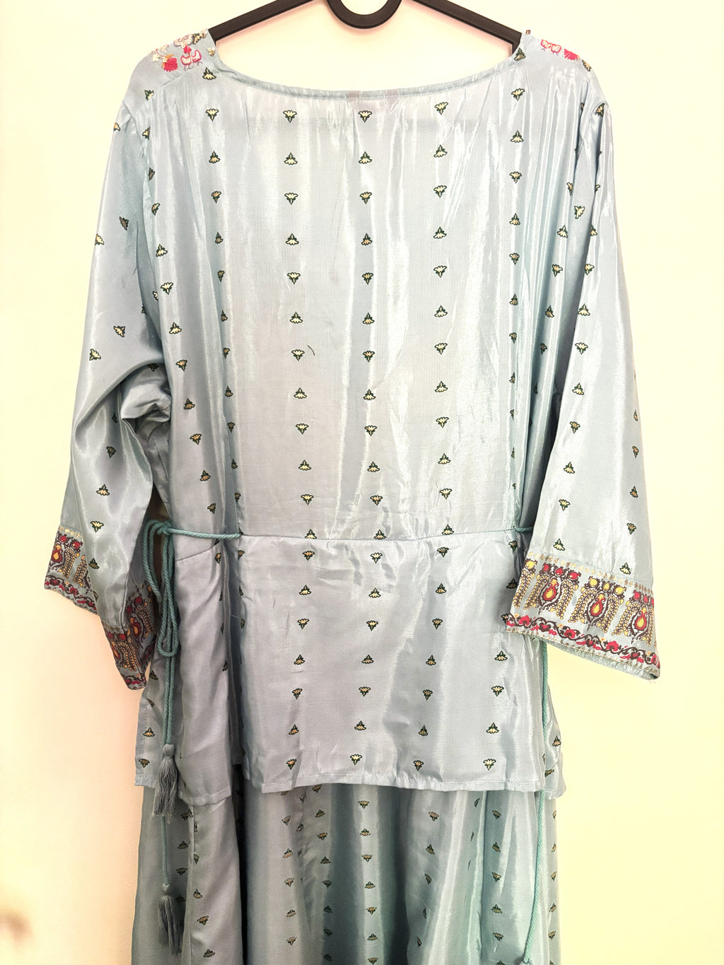 W Ice Blue Embroidered Anarkali — Festive Wear