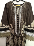 Olive Brown Paisley Mul Cotton Suit | 3-Piece