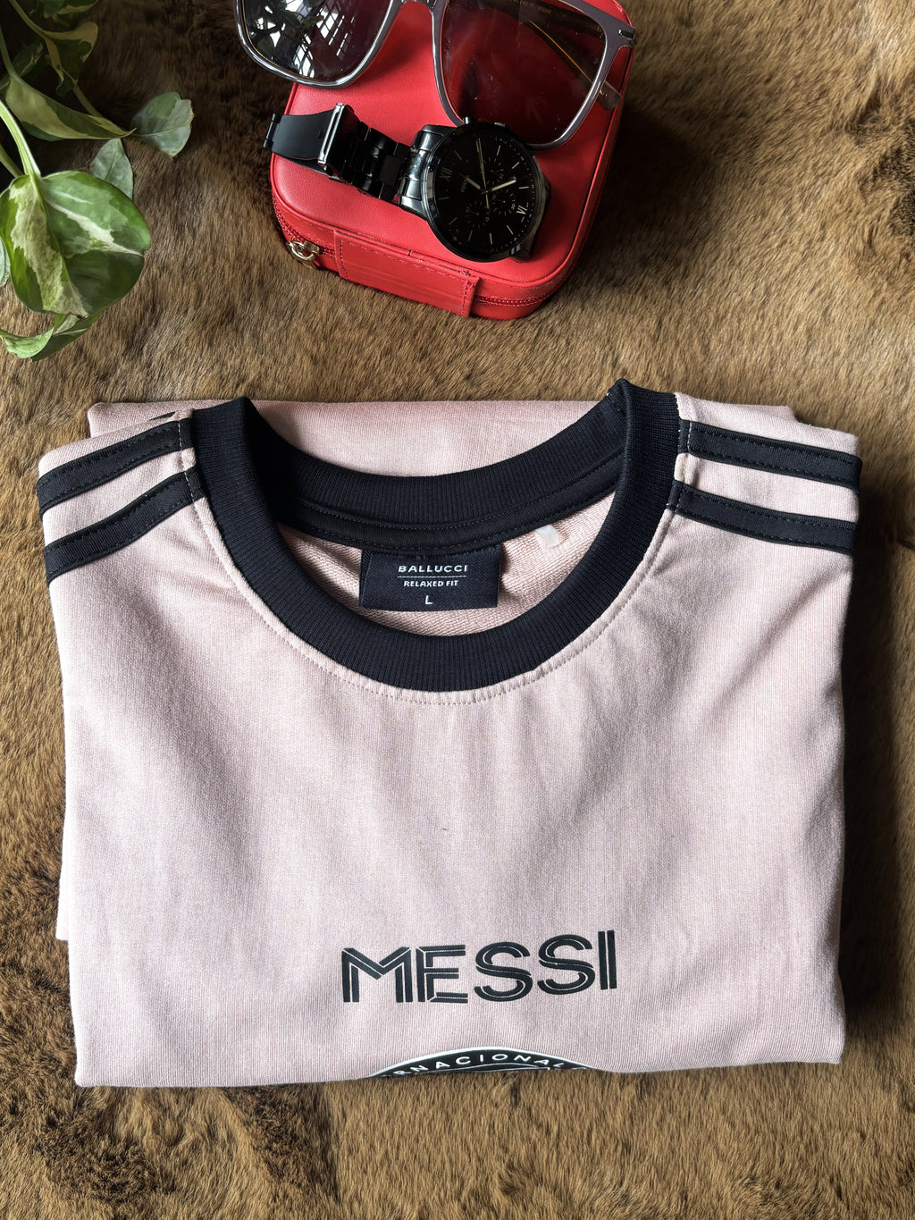 BALLUCI MESSI INTER MIAMI T-SHIRT — PALE PINK