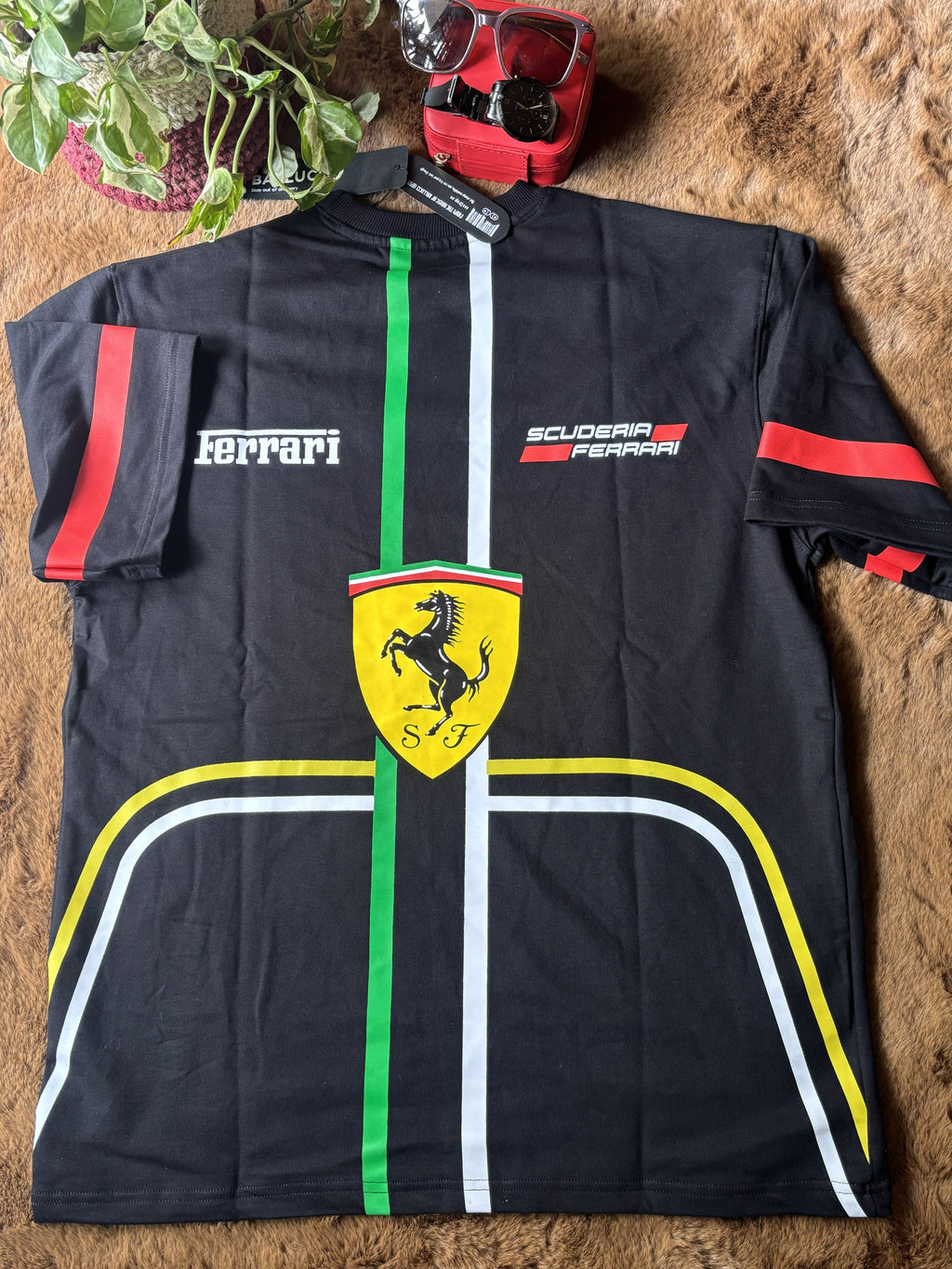 BALLUCI FERRARI SCUDERIA T-SHIRT — BLACK