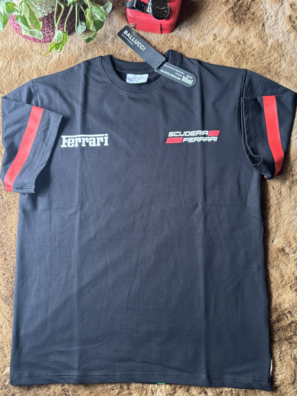 BALLUCI FERRARI SCUDERIA T-SHIRT — BLACK