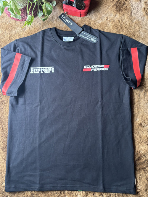 BALLUCI FERRARI SCUDERIA T-SHIRT — BLACK