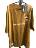 KOOK N KEECH DISNEY MICKEY T-SHIRT — KHAKI/TAN (L, OVERSIZED)